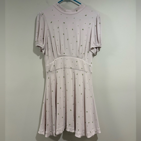 Free People X Revolve Abbie Printed Mini Dress Ivory Reversible Size 12 - Picture 5 of 13